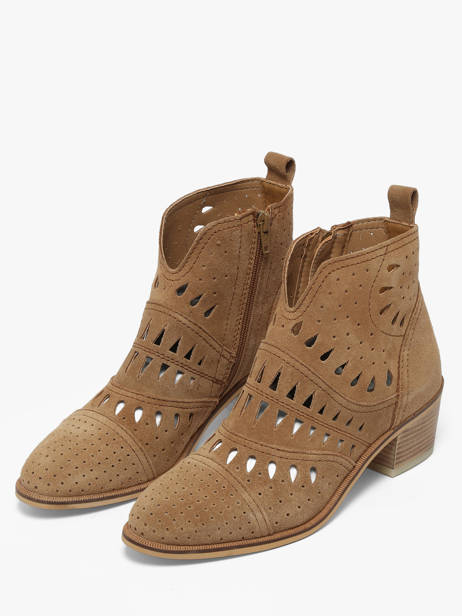 Bottines à Talon En Cuir Alpe Marron women 54331101 vue secondaire 1