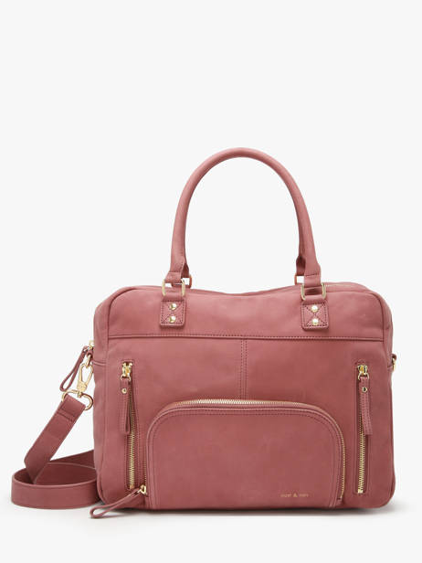 Sac Macy Cuir Nat et nin Rose vintage MACY