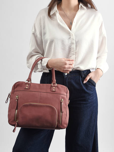 Sac Macy Cuir Nat et nin Rose vintage MACY vue secondaire 1