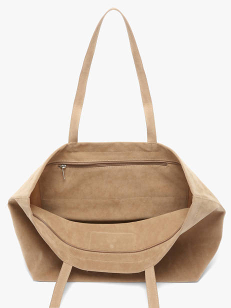 Sac Porté épaule Suedine Kba Polyester Lancaster Beige suedine kba 63 vue secondaire 3