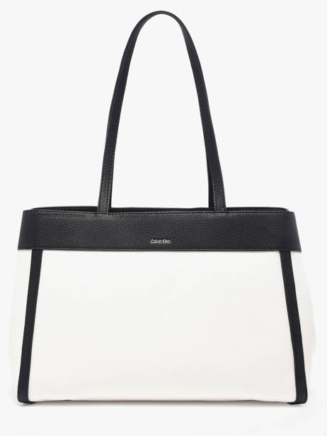 Sac Porté épaule Hardware Monogram Coton Calvin klein jeans Blanc hardware monogram 4F3503G vue secondaire 4