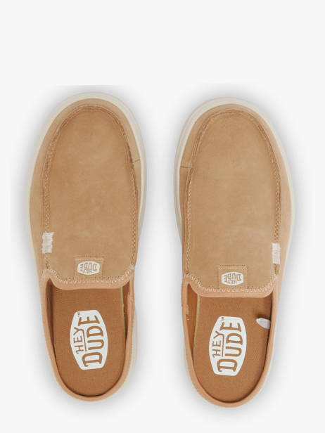 Mules En Cuir Hey dude Marron women 41272 vue secondaire 3