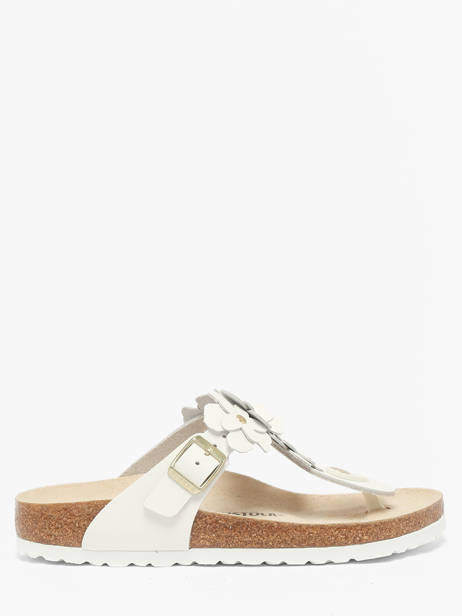 Mules En Cuir Birkenstock Blanc women 1026735