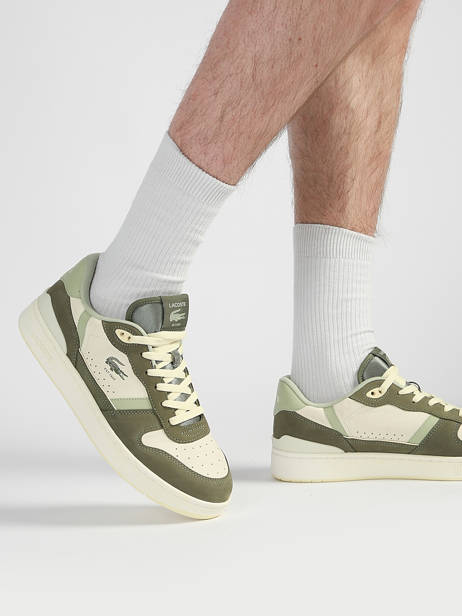 Sneakers En Cuir Lacoste Vert men 1SMA0100 vue secondaire 1