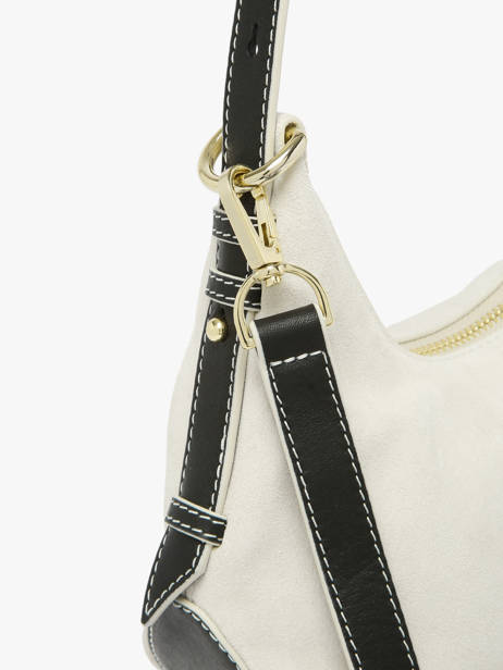 Sac Bandoulière Sam Cuir Daim Nathan baume Beige vogue 4 vue secondaire 2