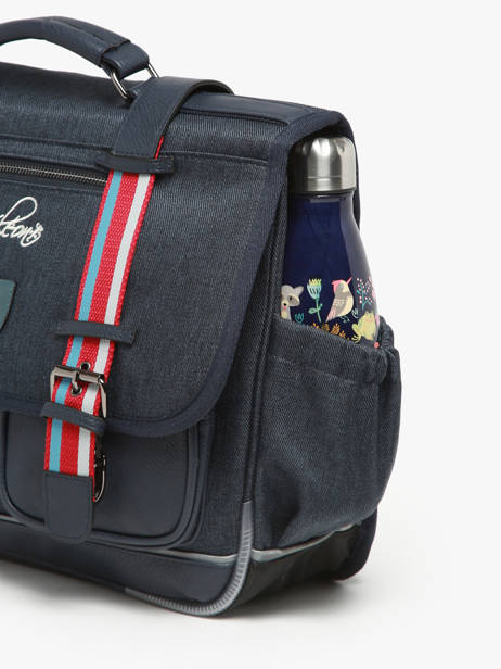 Cartable 2 Compartiments Cameleon Bleu vintage urban PBVBCA35 vue secondaire 5