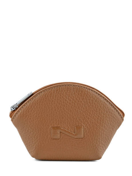 Porte-monnaie Cuir Nathan baume Marron original n 340N