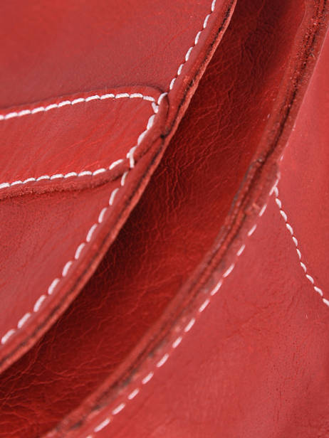 Sac Bandoulière Monmignon Cuir Paul marius Rouge vintage MIGNON vue secondaire 1