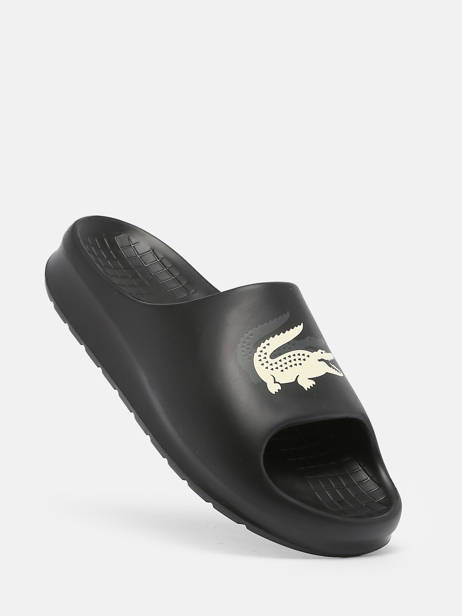 Claquettes Serve Slide 2.0 Lacoste Noir men 5CMA0005 vue secondaire 1