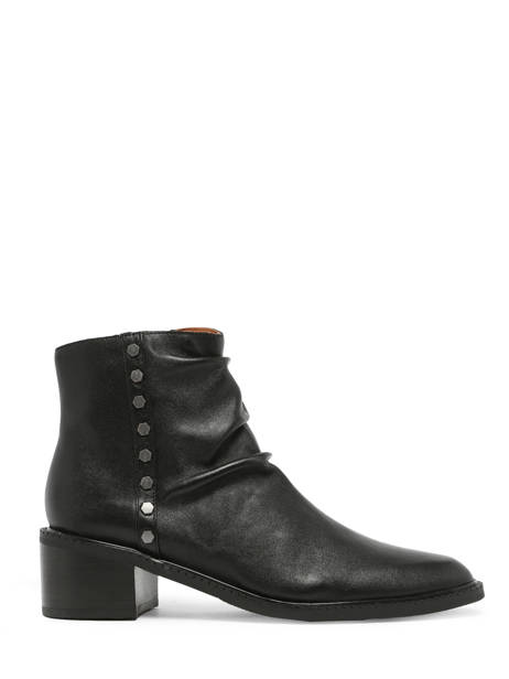 Bottines à Talon Edra En Cuir Mam'zelle Noir women CSIUX40